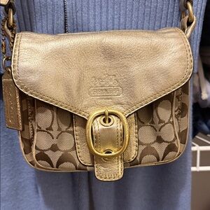 Coach Metallic Gold Crossbody Bag
